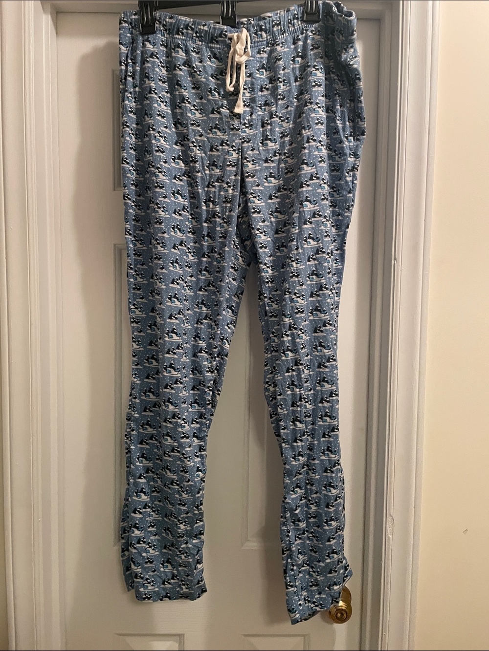 Sz Medium Vineyard Vines Blue Printed Drawstring Lounge Pants
